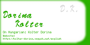 dorina kolter business card